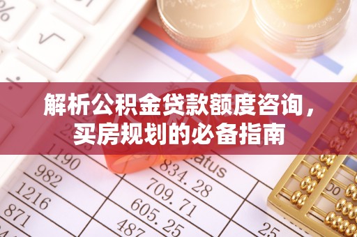 凤庆解析公积金贷款额度咨询，买房规划的必备指南