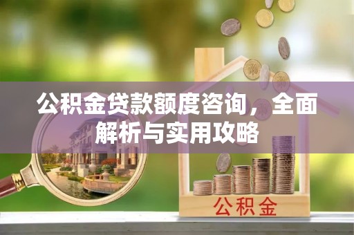 凤庆公积金贷款额度咨询，全面解析与实用攻略